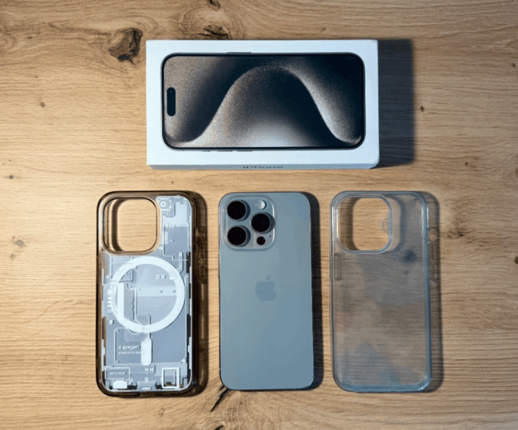 iPhone 15 Pro/256 GB/Natural Titanium+sklo,2 kryty