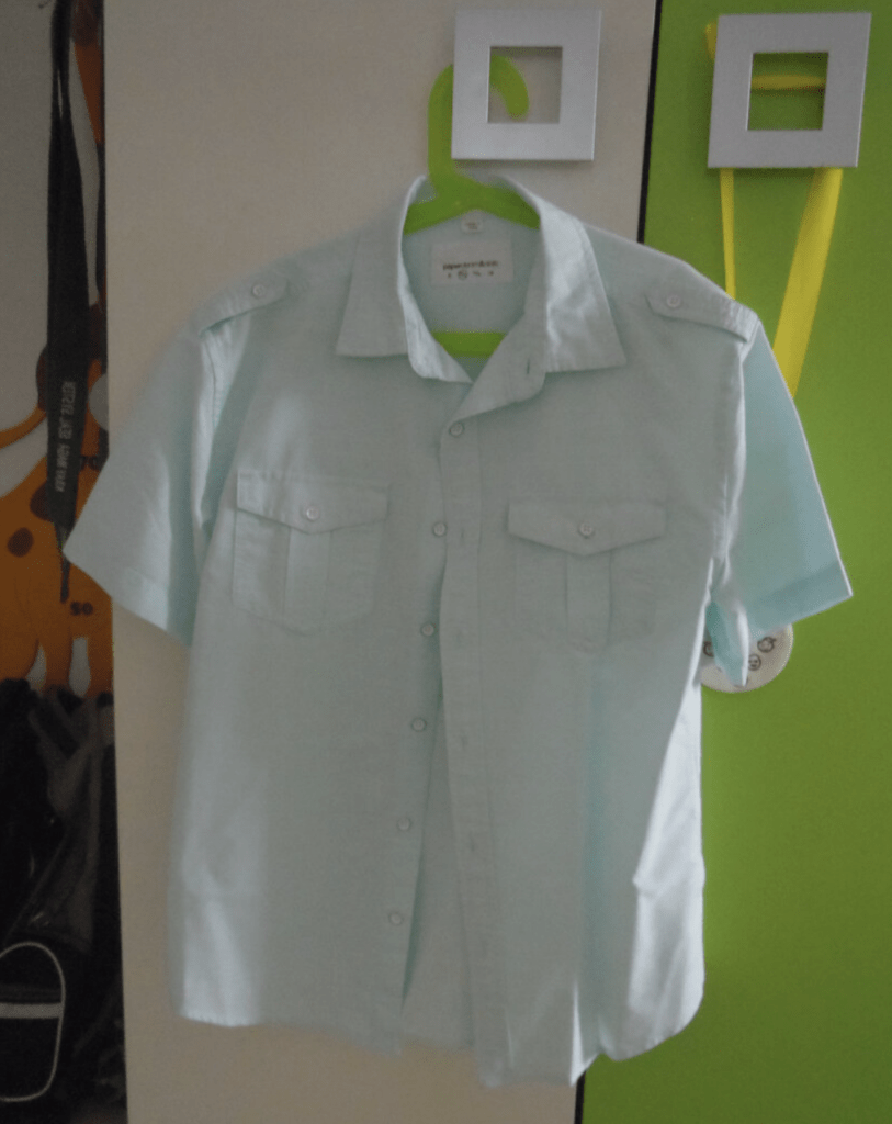 Detská košeľa Paperdenim & Cloth – krátky rukáv, 10–12 rokov