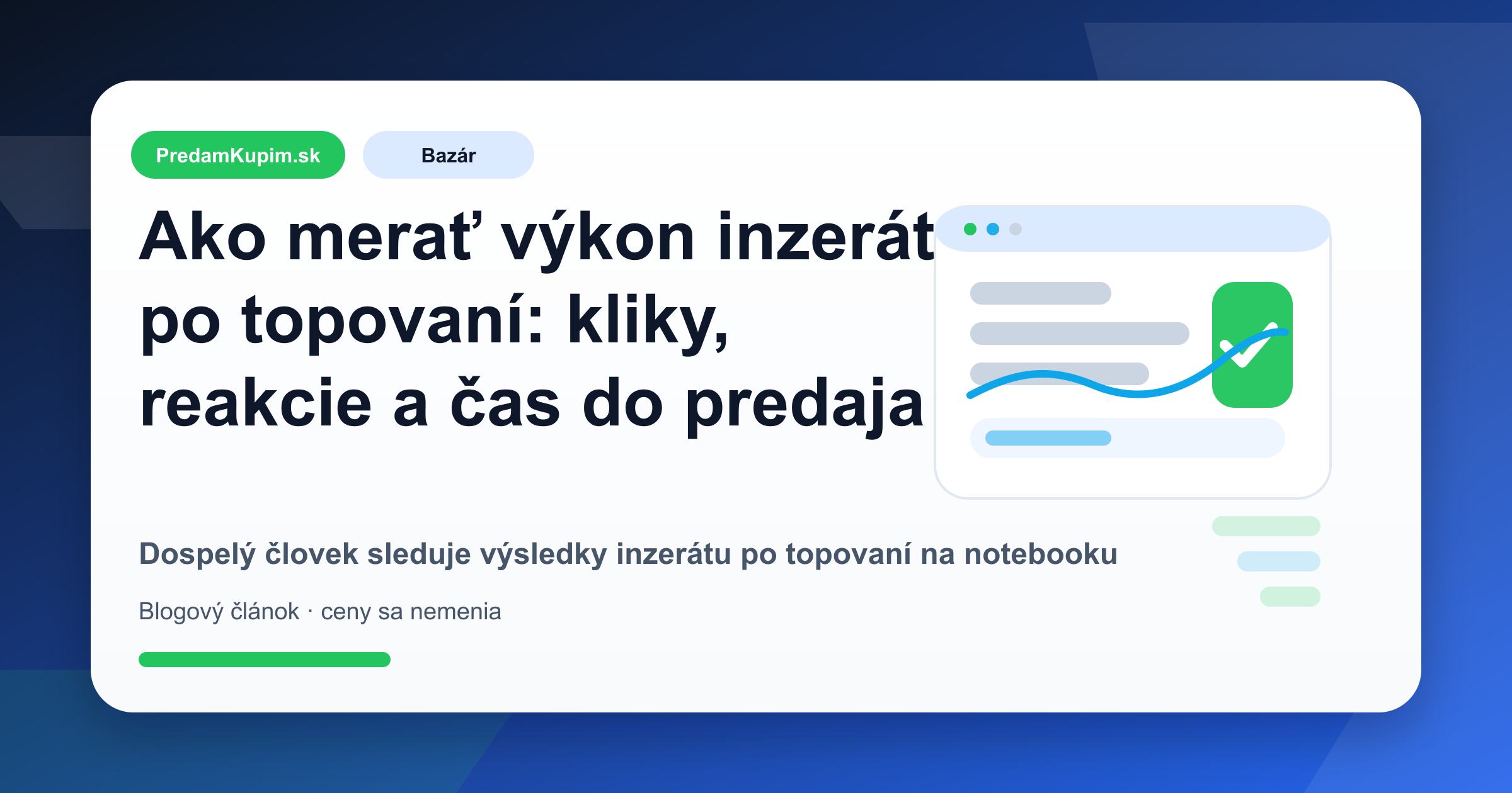 Dospelý človek sleduje výsledky inzerátu po topovaní na notebooku