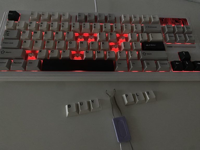 Klávesnica Yunzii YZ87 Biela