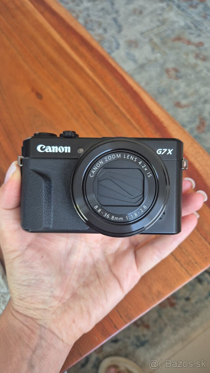 Canon PowerShot G7 X Mark II – super zachovalá + stojan a SD